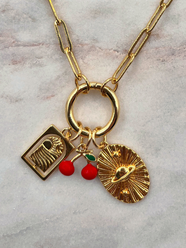 Sweet Escape Cherry Charm Necklace