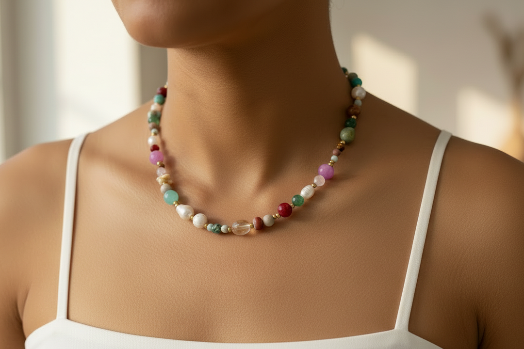 Greens Pool Beaded Necklace