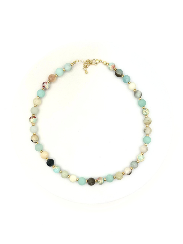 Blue Lagoon Beaded Necklace